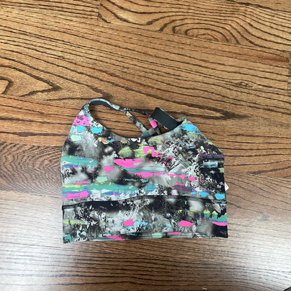 Colorful cross back sports Bra